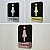 Placa de identificação para banheiros Feminino - Acrílico Preto - Imagem 1